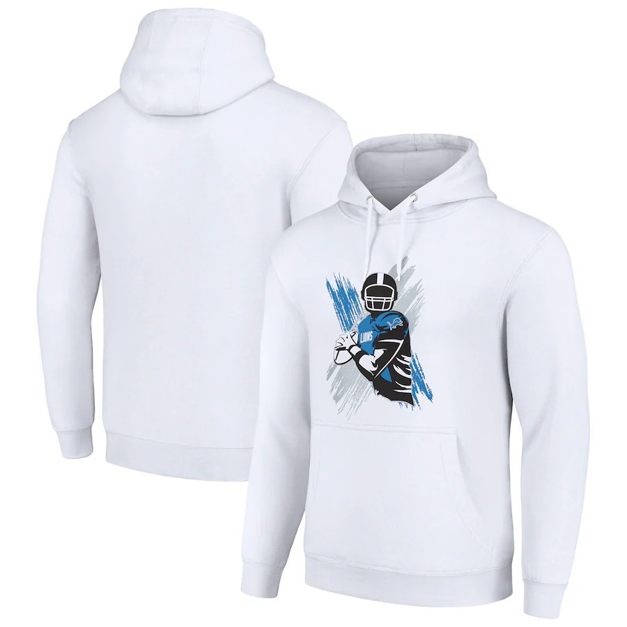 Men detroit lions white NFL 2024 hoodie->detroit lions->NFL Jersey